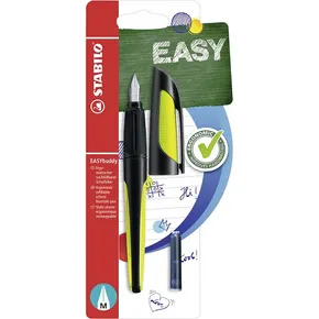 Füllhalter mit Standardspitze M - STABILO EASYbuddy schwarz/limette